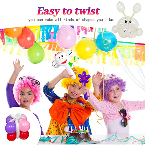Clear Long Twisting Latex Balloons for Animal Modeling & Party Arches 100 Pack