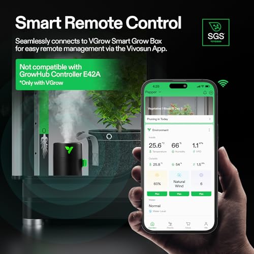 USB Mini Plant Humidifier 750ml with App Control and Auto Shut-Off