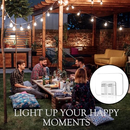 80Pcs Adhesive Outdoor String Light Clips - Heavy Duty Waterproof Cord Hooks