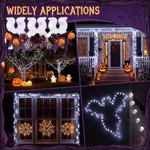 White Wire Frame Christmas Light Clips 1/4 inch, 500 Pcs - Reusable Holiday Decor
