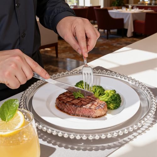 WDF Silver Plastic Silverware Set 300 Pieces - Heavy Duty Disposable Cutlery for Party & Wedding - Modern Silver