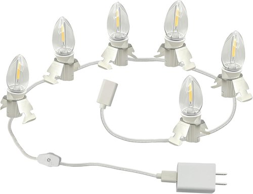 Department 56 USB 5V LED Light Set - 6 Decorative Lights for Christmas & Halloween | 9.8ft White Cord