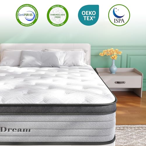 NeoDream Full Size Hybrid Mattress with Memory Foam & Pocket Springs, 12 Inch in a Box
