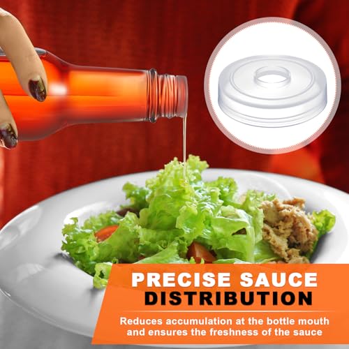 100 Pcs Orifice Reducer Inserts for 5 oz and 10 oz Hot Sauce Bottles