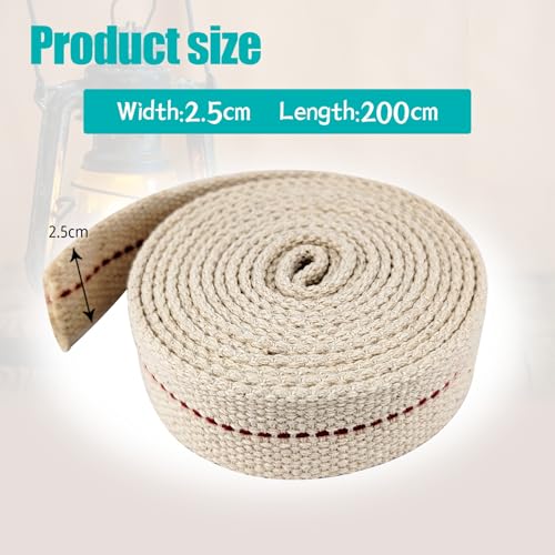 1 Inch Flat Cotton Oil Lamp Wick - 6.5 Feet Replacement Roll