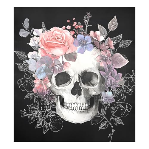 BOENLE Halloween Skull Dishwasher Magnet Cover 23 x 26 in Decorative Vinyl Panel