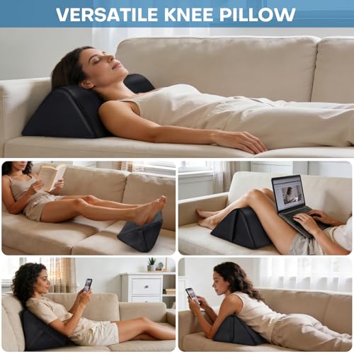 Ergonomic Knee Wedge Pillow for Legs - 20x12x7 Inch Pain Relief