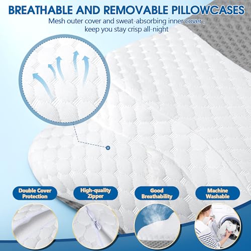 Ergonomic Memory Foam Cervical Pillow for Neck & Shoulder Pain Relief - Queen