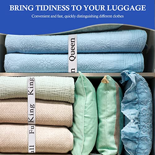 20 Bed Sheet Organizer Bands - Elastic Storage Labels for Sheets
