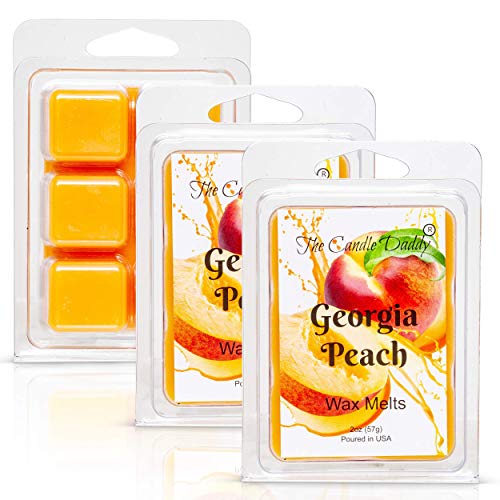 Georgia Peach Scented Wax Melts - 2 Ounce Pack with 6 Strongly Scented Cubes