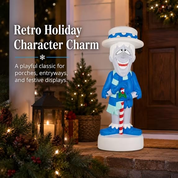 Retro Snow Miser Blow Mold Christmas Decor - Blue Lawn & Porch Statue