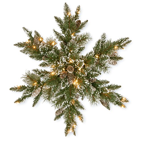 National Tree Company 32in Pre-Lit Snowflake Christmas Wreath