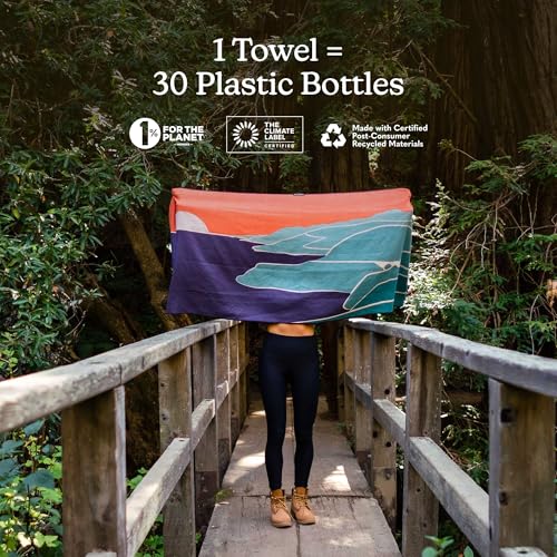 Recycled MicroTerry Beach Towel - Sand Resistant & Quick Dry Travel Towel