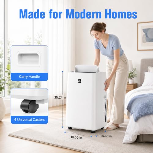 14000 BTU Portable Air Conditioner for Rooms Up to 750 Sq Ft