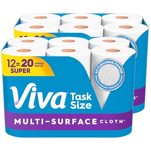 Multi-Surface Cloth Paper Towels - 12 Super Rolls (81 Sheets Per Roll)