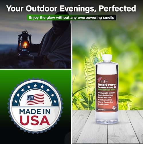 Premium Smokeless Paraffin Lamp Oil - 32 oz Eucalyptus Scented