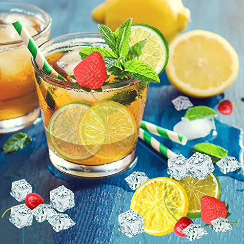 70 Pcs Artificial Fruit and Ice Cube Set for DIY Decor