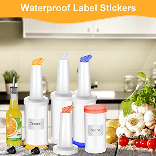Darckle 6-Piece Multi-Color Juice Pour Bottles & 20 Stainless Steel Pourers – 1L Reusable Bar & Kitchen Set