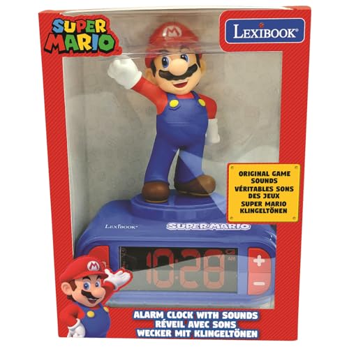 Character Nightlight Alarm Clock with Sounds and Backlit LCD Screen