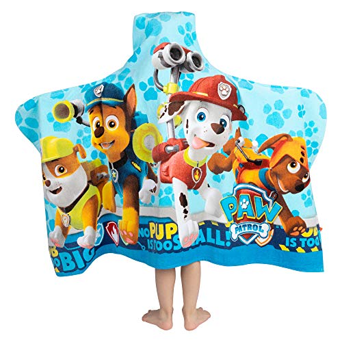 Paw Patrol Kids Soft Cotton Terry Hooded Towel Wrap - 24" x 50"