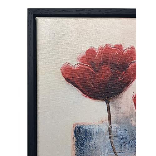 Wieco Art Framed Wall Art Charming Spring Canvas Prints Abstract Floral Oil Paintings Style Pictures on Canvas Wall Art Framed Canvas Wall Decor for Living Room Bedroom Kitchen Home Decor