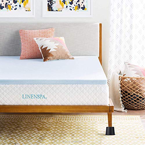 Heavy Duty Round Bed Risers - 4 Inch Non-Slip Furniture Lifts (4 Pack)