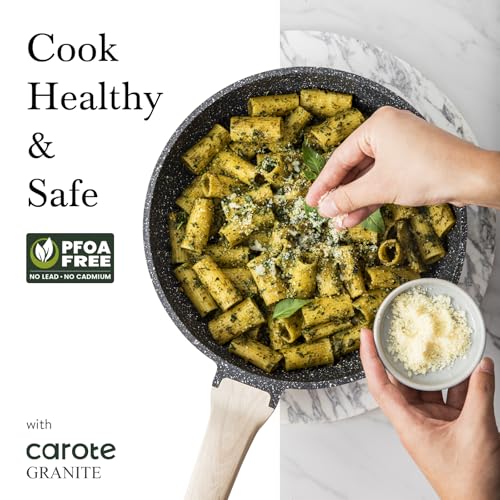 8-Inch Nonstick Granite Frying Pan - PFOA-Free Skillet for All Stovetops
