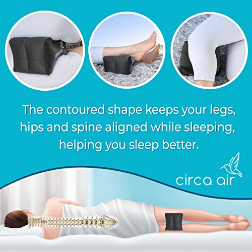 Inflatable Knee Pillow for Side Sleepers - Travel & Pain Relief