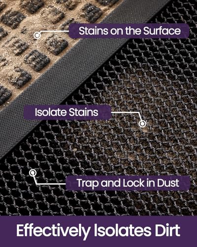 Heavy Duty Outdoor Door Mat 24x36 - Non-Slip Waterproof Entryway Floor Mat