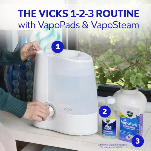 Vicks Warm Mist Humidifier 1 Gallon Tank for Medium to Large Rooms - 1 Count