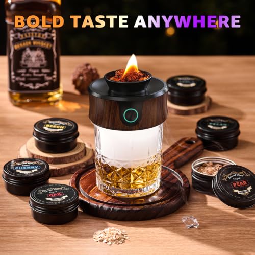 Electric Whiskey Smoker Kit with Torch, Unique Home Bar Gift for