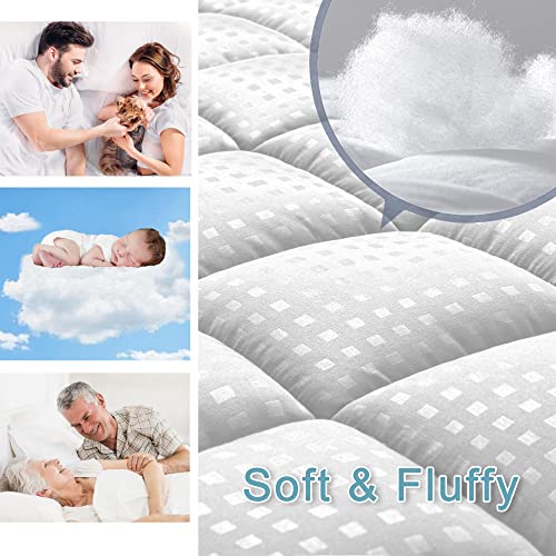 HYLEORY Cooling Queen Mattress Pad - Soft Quilted Protector (8-21" Pocket)