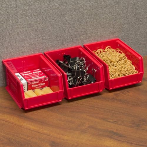 Plastic Stackable Storage Bins 5x4x3 Inch Black 24-Pack for Garage and Pantry