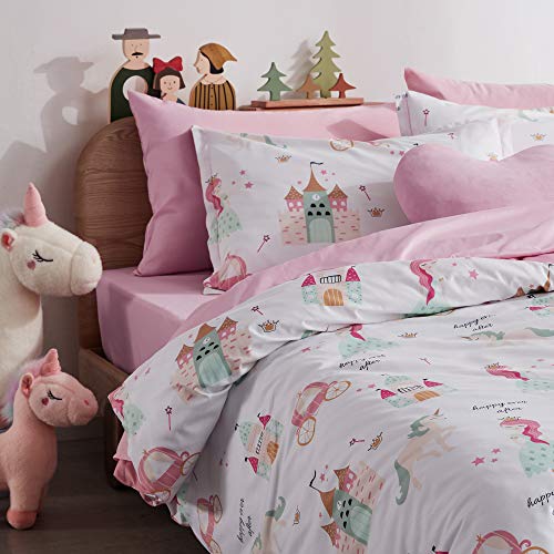 Kids Twin Duvet Cover Set - Soft Microfiber Bedding with Pillow Sham