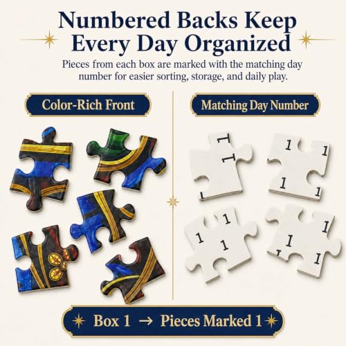 Nativity Advent Calendar Jigsaw Puzzle for Adults - Christmas Countdown 1008 Pieces