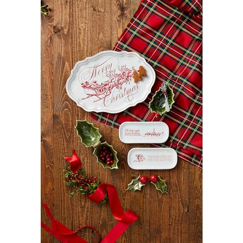 Mud Pie Toile Platter 11 1/2 x 16 inches Stoneware Serving Platter