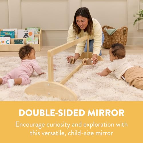 Two-Sided Kids Standing Mirror, Shatter-Resistant Floor Mirror for Play