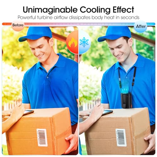 Portable Waist Fan Rechargeable 4-Speed Personal Wearable Belt Fan
