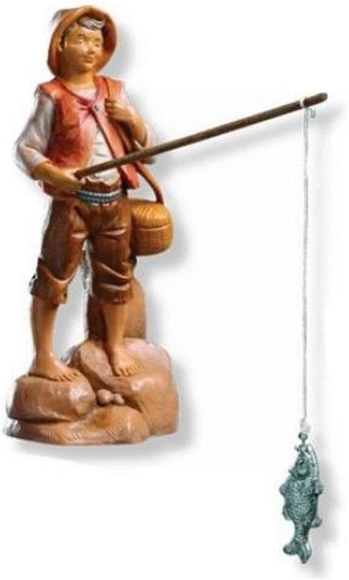 Fontanini by Roman Inc., Jacob The Fisherman, 5" Collection, Nativity Figure and Accessories, Hand Sculpted and Painted (3x2x5)