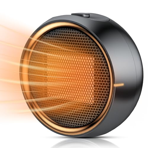 Portable Electric Space Heater 500W PTC Ceramic Fast Heating Desk Mini