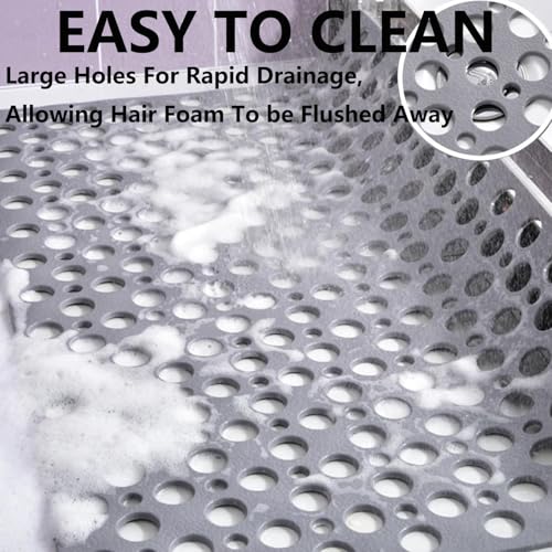 Non-Slip Shower Mat, 28" x 15" Rectangular Bath Mat with Suction Cups