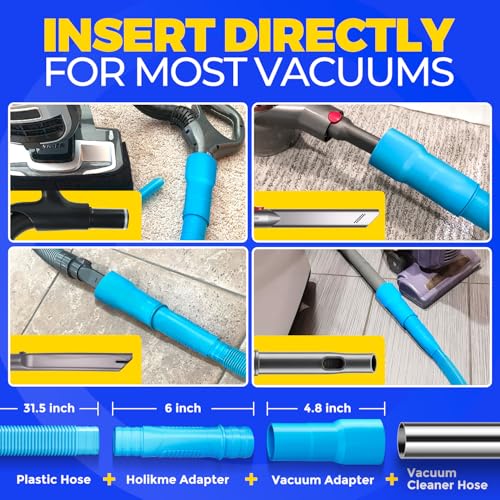 Holikme Dryer Vent Cleaner Kit 2-Pack - Lint Vacuum Hose & Brush