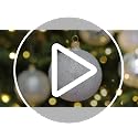 Luxury Frosted 80mm Mouth-Blown European Glass Christmas Ball Ornaments Set of 6 - Silver & White Frosted Luxe