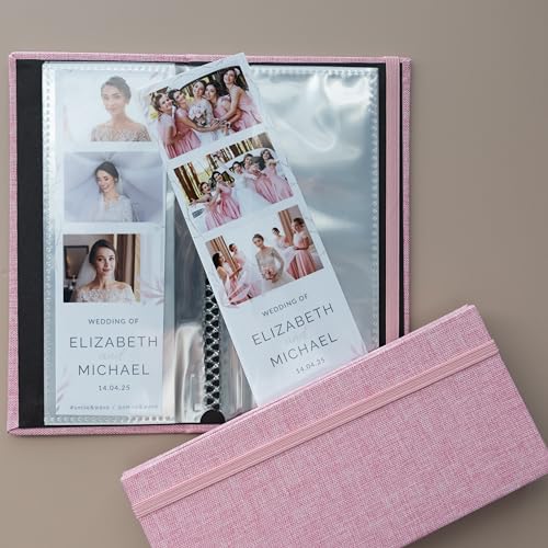 Photo Booth Strip Album - 2x6 Picture Keepsake Book - Woven Hard Cover
