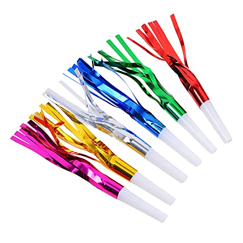 24 Pcs Colorful Metal Noise Makers Party Blowers Christmas Holiday Noisemakers