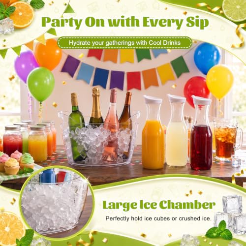Meekoo 9-Piece Mimosa Bar Set with 6.5L Ice Buckets & Carafes for Parties