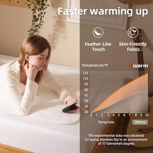 Electric Heated Mattress Pad Mini Twin, 31" x 55", 9 Heat Settings