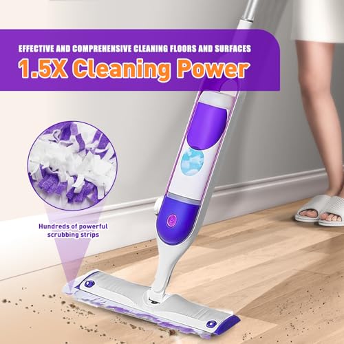 30-Pack Thickened Disposable Power Mop Pad Refills - Multi-Surface Floor Cleaning