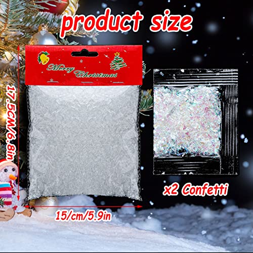 Artificial Fake Snow for Christmas DIY Decor & Snow Globes, 3.8 oz