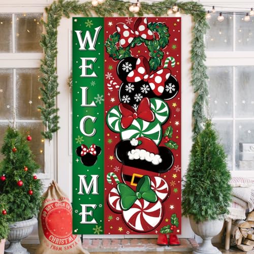 Christmas Door Cover 71x35 Inch Holiday Party Decor for Home & Events
